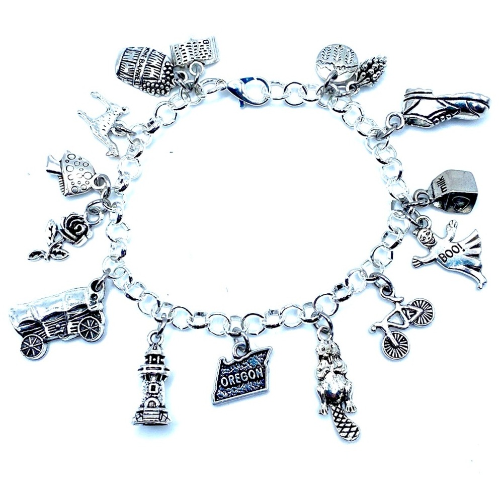 Oregon Charm Bracelet State Themed Charms